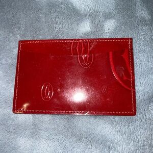 Cartier “Happy Birthday” patent leather card holder
